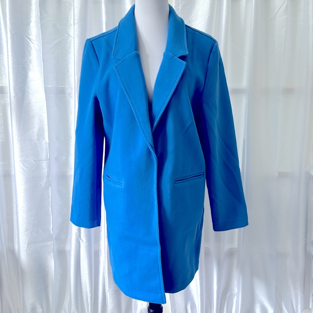 NWT Meg & Margot Single Breasted Coat Sz XL, Blue